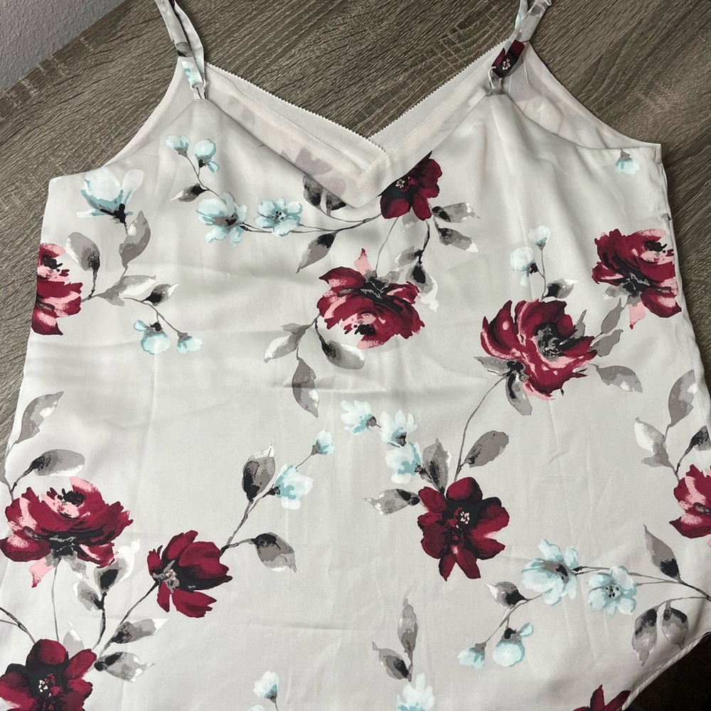 NWT, WHBM Floral Spaghetti Strap Top, size Small